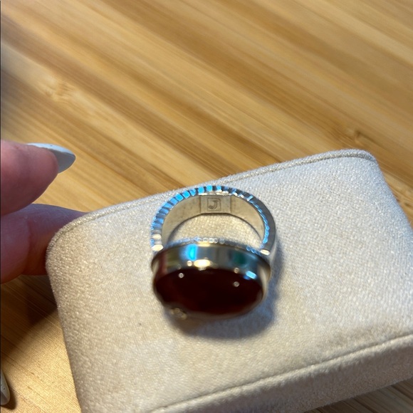 Jamie Joseph Carnelian and Diamond Ring with 14K Yellow Gold + Silver - size 6.5 - Picture 3 of 6